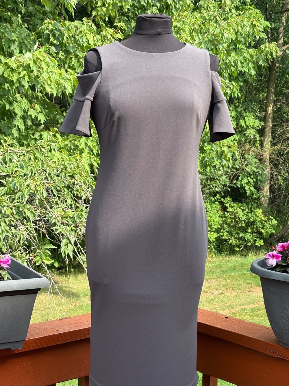 NWOT Gray Calvin Klein stretchy dress